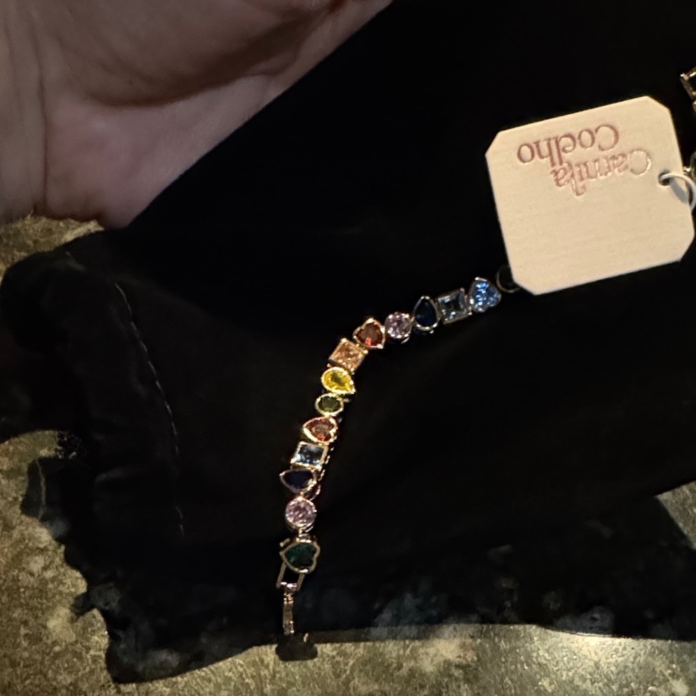 NWT FINAL OFFER Camila Coelho Multicolor Rainbow Viral Gemstone Bracelet HTF